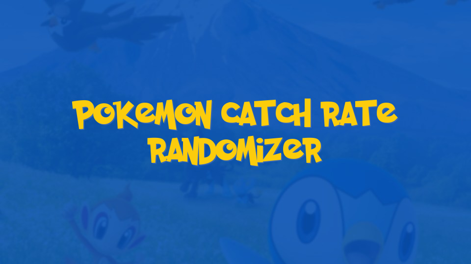 Pokemon Catch Rate Randomizer