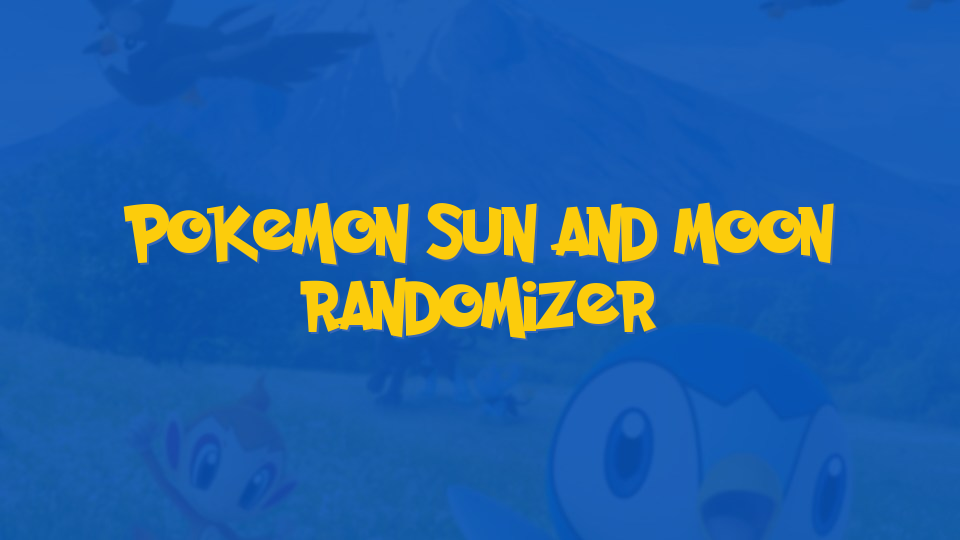 Pokemon Sun And Moon Randomizer